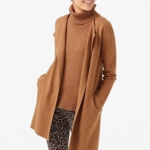 Jcrew sweater jacket in camel